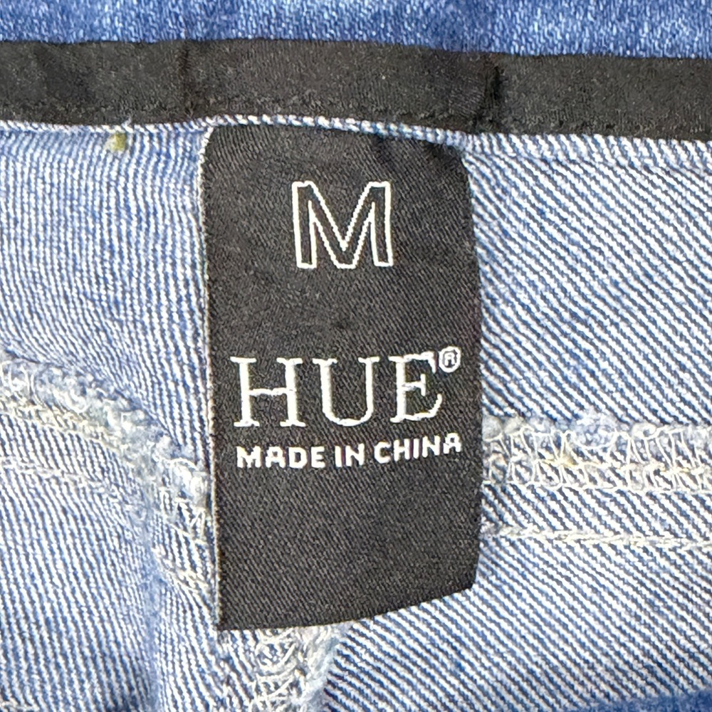 Hue Jeggings Womens Medium Blue Denim Leggings Pull On Skinny Stretch 8579 - Picture 5 of 8